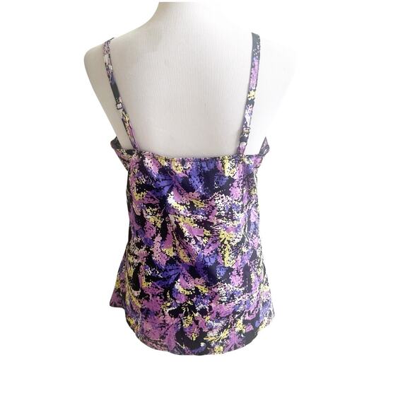 Gap Y2K Esthetic Tank Airbrush Paint Print Size Medium Multicolor NWT Ruffled - Picture 3 of 11